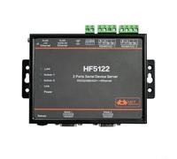 HF5122 - Convertidor de serie a Ethernet industrial con 2 puertos, RS232/RS485/RS422 a 10/100M LAN, pila TCP/IP con cifrado TLS, actualización web OTA, para automatización industrial y redes