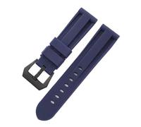 HFBZVAFC Correa de goma for reloj, correa de silicona de 20mm, 22mm, 24mm y 26mm, adecuada for reloj deportivo for hombre y mujer, pulsera de repuesto(Blue black,22mm)