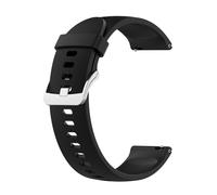 HFBZVAFC Correa de reloj de goma de silicona, pulsera de moda for hombres/mujeres, correa de reloj Universal de 22mm, pulsera de cambio rápido(Black)