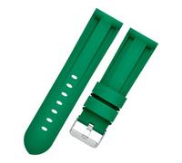 HFBZVAFC Correa de reloj deportiva de goma de 20mm y 22mm, correa de reloj de silicona de liberación rápida, pulsera de reloj inteligente for hombres y mujeres(Dark green,24mm)