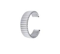 HFBZVAFC Correa de Reloj elástica de Metal de 14 mm, 16 mm, 18 mm, 20 mm y 22 mm, de Acero Inoxidable, Accesorios de Reloj, Pulsera Universal for Hombre y Mujer.(Silver - Glossy,16mm)