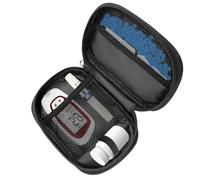 HFCOONY Estuche y organizador de viaje para diabéticos, estuche portátil para pruebas de diabetes, bolsa de viaje para bolígrafo de insulina para monitor de glucosa, glucómetro, tiras de prueba