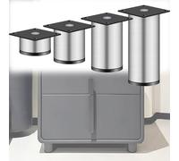 HFDASUENT 4 Pcs Patas para Muebles,Pies de Sofá de Acero Inoxidable Patas de Repuesto de Soporte Capacidad de Carga hasta 200 KG,para Mueble TV Sofá Silla Cuarto de Baño