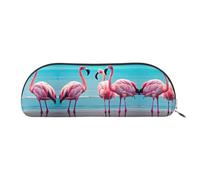 Hfderw Bolsa de almacenamiento semicircular de cuero con cremallera estéreo, estuche portátil para lápices, bolsa de cosméticos, bolsa de almacenamiento, plata, talla única, Art Deco, Silver, Talla