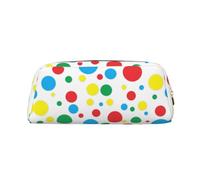 Hfderw Estuche de piel con cremallera portátil para lápices, cosméticos, bolsa de almacenamiento, dorado, talla única, Art Deco