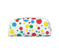 Hfderw Estuche de piel con cremallera portátil para lápices, cosméticos, bolsa de almacenamiento, plata, talla única, Art Deco