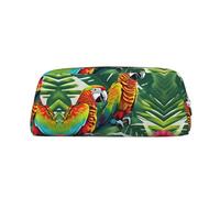 Hfderw Estuche portátil de cuero con cremallera para lápices estéreo, bolsa de almacenamiento, Dorado, One Size, Art Deco