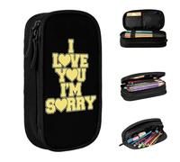 HFDGFJKKL Estuches de lápices Gracie Abrams Te quiero Lo siento Estuches de lápices Bolígrafos Chicas Niños Material escolar Gran capacidad Regalo Festival de cremalleras