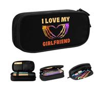 HFDGFJKKL Estuches de lápices I Love My Novia Estuches para chico Chica Caja de bolígrafos grande para accesorios escolares regalo