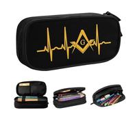 HFDGFJKKL Estuches de Latido del Corazón Monos Estuches de Masón para niños Gilrs Gran Almacenamiento Masonero Caja de lápices Masonería Regalo para el Festival de Material Escolar