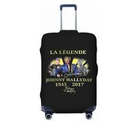 HFDGFJKKL Funda de maleta personalizada de la leyenda del rock francés Johnny Hallyday Cubierta de equipaje lavable para 18-32 pulgadas