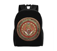 HFDGFJKKL Mochila: Logotipo personalizado de la masonería para niñas, chicos masónicos, masonería, colegio, viajes, mujeres, hombres, libro de pulgadas, regalo para el Festival de Portátiles