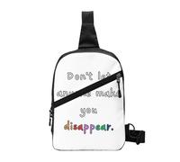 HFDGFJKKL Mochila, no dejes que nadie te haga desaparecer, pecho hombre, cabestrillo, pecho, traje, viaje, senderismo, regalo de la mochila de día, festival.