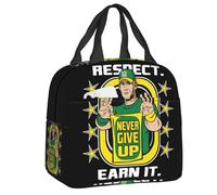 HFDGFJKKL Mochila personalizada John Cena Lunch Men Women Never Give Up Cooler Thermal Insulated Lunch Boxes para estudiantes Regalos escolares de Halloween y Navidad