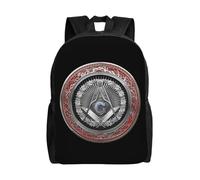 HFDGFJKKL Mochila Personalizado Masón, Portátil Masónico, Hombre Femenina, Libro de Moda para Estudiantes de Universidad, Regalo del Festival de la Masonería