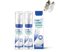 HFDHD Detergente per scarpe da ginnastica senza acqua, detergente istantaneo per scarpe bianche, kit per la pulizia di scarpe da ginnastica, tennis, corsa, golf, PU, tela (2PCS)