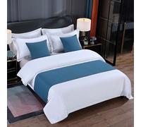 HFDJRWK Colcha y Manta Decorativa de Lujo, Adecuada for decoración de pies de Cama Individual, Doble, tamaño Queen y King(Blue,50x210 cm)