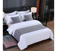 HFDJRWK Colcha y Manta Decorativa de Lujo, Adecuada for decoración de pies de Cama Individual, Doble, tamaño Queen y King(Gray (A),50x240 cm)
