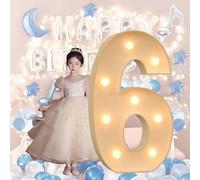 HFDJRWK Luces de Neón con Letras Brillantes de Gran Tamaño: Letreros Luminosos con Letras y Números en Mosaico Multifuncionales for Cumpleaños, Bodas y Propuestas de Matrimonio.(6,70cm)