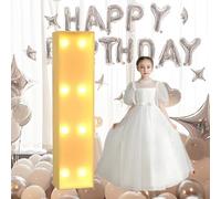HFDJRWK Luces de Neón con Letras Brillantes de Gran Tamaño: Letreros Luminosos con Letras y Números en Mosaico Multifuncionales for Cumpleaños, Bodas y Propuestas de Matrimonio.(I,120cm)
