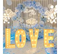 HFDJRWK Luces Led Grandes con Letras Love, Tablero Decorativo con Luz Cálida, Letras Iluminadas Love for Bodas, Compromisos y Fiestas de Cumpleaños.(120cm)