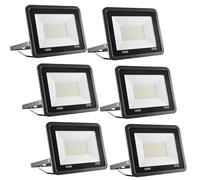 HFDJRWK Luz de Trabajo Led de 100 W, Reflector for Exteriores de 7000 LM, Luz de Seguridad for Exteriores Impermeable Ip66, Adecuada for Parques de Atracciones, Jardines y Patios(6pcs)