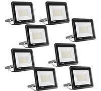 HFDJRWK Luz de Trabajo Led de 100 W, Reflector for Exteriores de 7000 LM, Luz de Seguridad for Exteriores Impermeable Ip66, Adecuada for Parques de Atracciones, Jardines y Patios(8pcs)