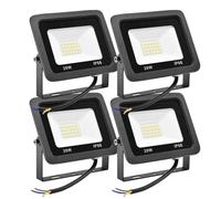 HFDJRWK Reflector Led for Exteriores de 20 W, Luz de Seguridad Externa Impermeable Ip66, Adecuada for Luces de Trabajo en Patios, Parques de Atracciones, Césped, Garajes(4pcs)