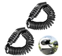 HFDONGL 2 Piezas Candado Patinete Electrico Candado Casco Moto Candado Bicicleta con Códigos 4 Dígitos Candado Moto para Motocicletas Scooters Puertas de Coche Garajes