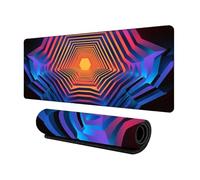 HFDTGD Gran Alfombrilla Raton Ordenador Impermeable Formas Geometricas o Tu Imagen Personalizada 800x400mm Superficie Lisa Base Goma Antideslizante para Trabajar Jugar Portatil