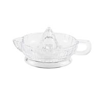 HFEHSKJ Exprimidor de limón de cristal, exprimidor manual de cítricos con mango y boquilla de vertido, extractor manual de limón transparente, exprimidor pequeño de mano de naranja