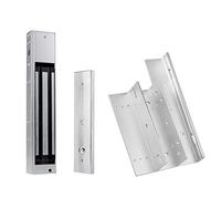 HFeng - Cerradura magnética electromagnética de 280 kg, Control de Acceso, Cerradura eléctrica con Soporte ZL DC12 V, Seguro para Puerta Individual (Cerradura de 280 kg + Soporte ZL)