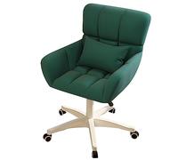 HFERTSCN 360 ° Silla de Oficina giratoria con Ruedas Altura Ajustable Modern Mid-Back Diseño Ancho Ideal para el Trabajo de la computadora en el hogar y el Uso de tocadores FANDIAO