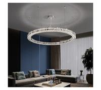 HFERTSCN Araña de araña, lámparas de Cristal de luz de Techo de Lujo Moderno diseño de 3 Lados LEDILIER LEDILIER LITINIA Vivo COMADA LUSTRO RINGURAS CROME LAMPRA PARTIZA FANDIAO