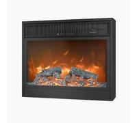 HFERTSCN Calentador de chimeneas eléctricas en el hogar, Chimenea de decoración Moderna de Llama Realista 3D empotrada/montada en la Pared, decoración de botón/Control Remoto (Grande) FANDIAO