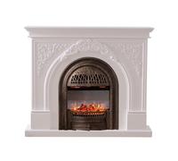 HFERTSCN Chimenea eléctrica Estilo Tradicional Chimenea eléctrica con repisa, núcleo de Calentador en Forma de pájaro y Calentador de Chimenea de Llama Realista 3D (Bronce) FANDIAO