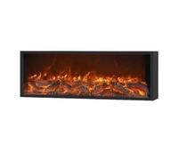 HFERTSCN Chimenea eléctrica montada y empotrada en la Pared de la casa con Control Remoto, decoración de Chimenea de decoración de Llama Realista en 3D (pequeña) FANDIAO