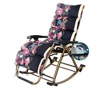 HFERTSCN Mecedora portátil al Aire Libre con Cojines al Aire Libre Plegable sillón reclinable sillón para Acampar Patio (2 2) FANDIAO