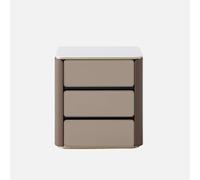 HFERTSCN Mesa de Noche con 3 cajones, mesas de Noche de Cuero de Lujo de Lujo, Mesa de Noche de Madera, no se Requiere instalación, para Dormitorio de Vida, Caqui FANDIAO