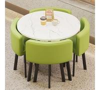 HFERTSCN Moderna Mesa de Comedor Verde para reuniones de recepción de la Oficina y Lobby de hoteles pequeñas mesas Redondas Negocios y Tiendas adecuadas para Sala de Estar y Cocina FANDIAO