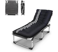 HFERTSCN Plegable Cero Gravedad sillón reclinable Grande con pies de Aluminio espesados y ensanchados, para la Sala de Estar en la Playa de Campamento de terraza al Aire Libre (b) FANDIAO