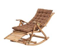 HFERTSCN Robes de Mecedora de Campamento Plegables reclinables relajantes portátiles con Masaje Acolchado y de pie marrón, máx.330 Libras (a) FANDIAO