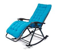 HFERTSCN Silla de Gravedad Cero reclinable Acolchado Silla de salón de Patio Plegable 550 Libras Silla de césped Ajustable para al Aire Libre, Acampar, Patio, césped (Azul) FANDIAO