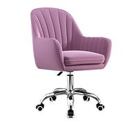 HFERTSCN Silla de Oficina de Acento Morado ergonómico - Silla de Escritorio Ejecutivo de Altura Ajustable para la computadora y tocador - Diseño Giratorio Elegante FANDIAO
