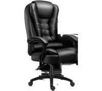 HFERTSCN Silla de Oficina de Cuero de Espalda Alta con diseño rotativo y cojín de látex para la Mejor Comodidad Ideal para Juegos de café y Uso gerencial FANDIAO