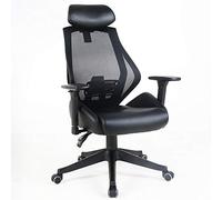HFERTSCN Silla de Oficina ergonómica Alta con Soporte para la Cabeza de Altura Ajustable Estilo de Carreras PU Cuero y Malla de Escritorio Giratorio de Escritorio para la Mejor Comodidad FANDIAO