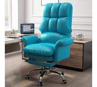 HFERTSCN Silla de Oficina ergonómica Alta en casa con Soporte Lumbar Ajustable y reposabrazos para Adultos tamaño Azul: / FANDIAO