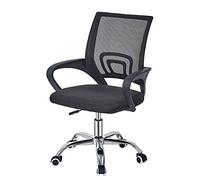 HFERTSCN Silla de Oficina Silla de Oficina en el hogar Silla de Escritorio Transpirable Silla Silla Moderna Altura Ajustable con Peso de 150 kg Silla de Escritorio ergonómico (Negro) FANDIAO