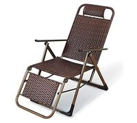 HFERTSCN Silla de ratán reclinable sillón de Patio Ajustable Silla de Silla de Mario de Ocio portátil y Estable sillón Plegable Interesante FANDIAO