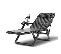 HFERTSCN Silla de salón al Aire Libre 2 en 1 cot Plegable 5 posición sillas de Patio reclinables Marco de Acero reclinable de Patio de Patio Ajustable FANDIAO